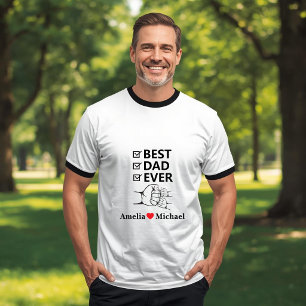 T-shirt met belringermodel voor de beste papa ooit