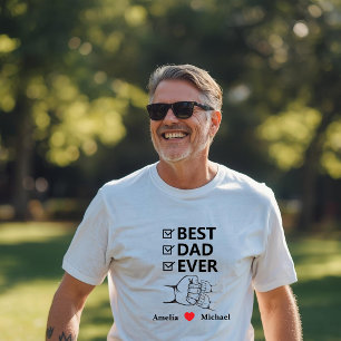 T-shirt met 'Beste papa ooit' naar keuze