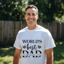 T-Shirt met ‘Beste Papa ter Wereld’ naar keuze