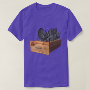T-shirt met bestekla