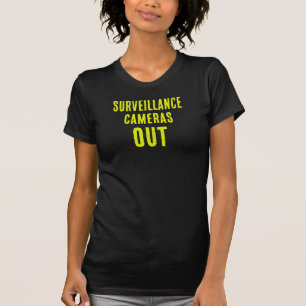 T-shirt met bewakingscamera's voor vrouwen buiten