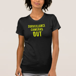T-shirt met bewakingscamera's voor vrouwen buiten