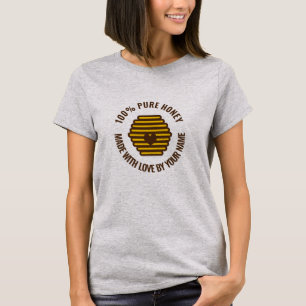 T-shirt met bijenkorf honingraat ontwerp voor imke