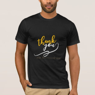 T-Shirt met Bloem Typography 'Dank Je'