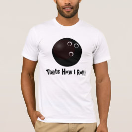 T-shirt met bowlingbal