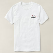 T-shirt met boze genius