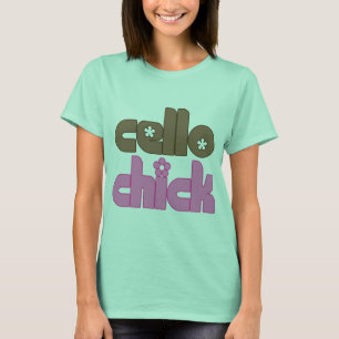  T-shirt met Cello Chick