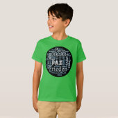 T-shirt met chroomvrede in meerdere talen (Voorkant volledig)