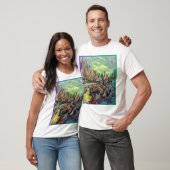T-shirt met cliff-side scene (Unisex)