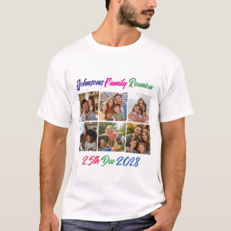 T-shirt met collage van legacy familiefoto's