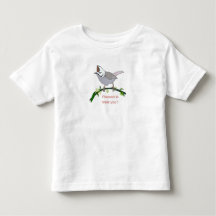 T-shirt met cute vogel