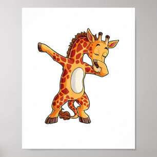 T-shirt met dabende giraffe Grappige giraffen Dab- Poster
