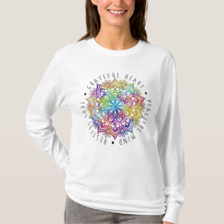 T-shirt met dankbaar hart, vreedzame geest en rust