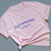 T-shirt met de naam van de staat en de stad