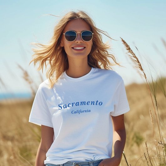 T-shirt met de naam van de staat en de stad