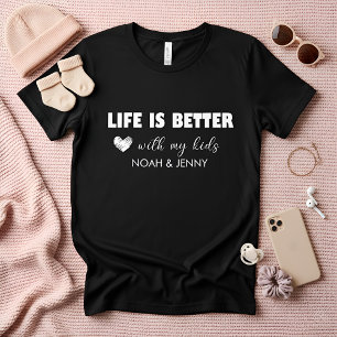 T-shirt met de tekst 'Eigen Leven Is Beter' en kin