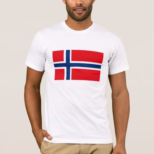 T-shirt met de vlag van Noorwegen (Voorkant)