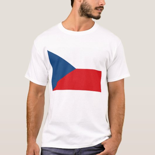 T-Shirt met de vlag van Tsjechië (Voorkant)