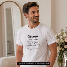 T-shirt met definitie van bruidegom | Cadeau voor