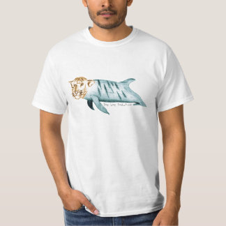 T-shirt met Dolphin-Kat en camera-Logo op achterzi
