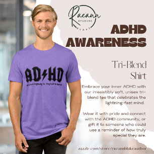 T-shirt met drie-kleurige blend voor ADHD-bewustzi
