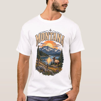 T-shirt met een landschapsprint MONTANA