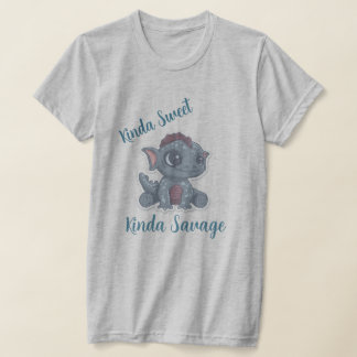 T-shirt met een lief en wild zoet draakje