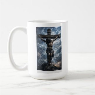 T-shirt met een ontroerend kunstwerk van Jezus Chr Koffiemok