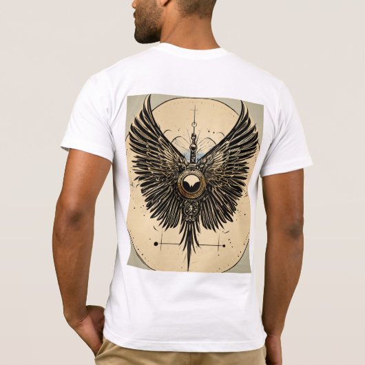 T-shirt met een vleugel logo (Achterkant)