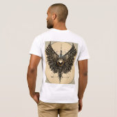 T-shirt met een vleugel logo (Achterkant volledig)