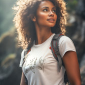 T-shirt met eenvoudig wildflower motief