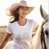 T-shirt met eenvoudig wildflower motief