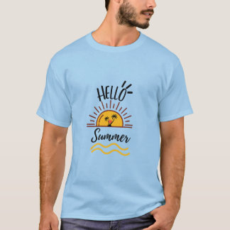 T-shirt met eigen boodschap 'Hallo Zomer'