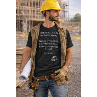 T-shirt met eigen definitie van bouwvakker als cad