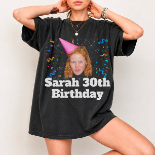 T-shirt met eigen foto voor verjaardagsfeest, bijp