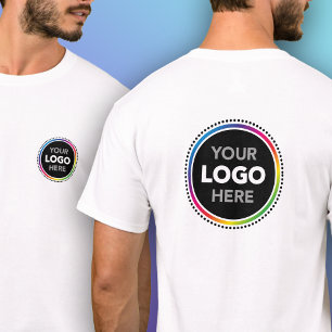 T-shirt met eigen logo - plaatsing voor- en achter