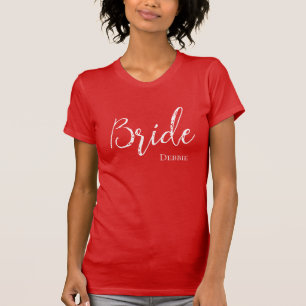 T-shirt met eigen naam bruid