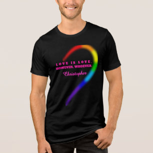 T-shirt met eigen naam voor koppels - Pride - Rech