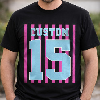 T-shirt met eigen teamnaam en rugnummer