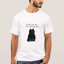 T-shirt met eigen tekst minimalistische zwarte kat