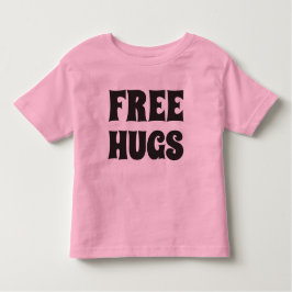 T-shirt met fijne jersey voor peuters met 'Free Hu
