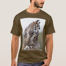T-shirt met foto van Grote Gehoornde Uil