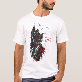 T-shirt met Freedom Cat