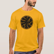 T-shirt met gebarsten oppervlakte-afbeelding