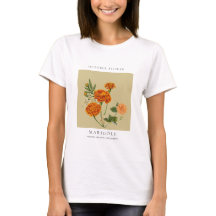T-shirt met geboortebloem oktober