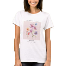 T-shirt met geboortemaandbloem september