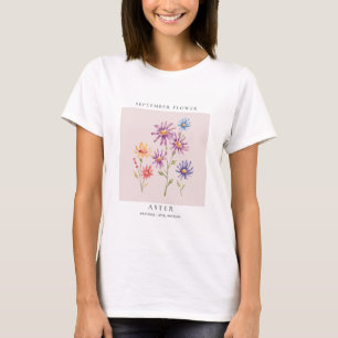 T-shirt met geboortemaandbloem september