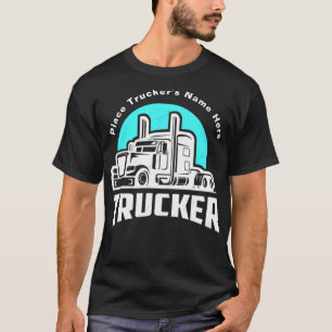 T-shirt met gepersonaliseerd cadeau voor trucker