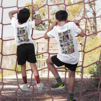 T-shirt met gepersonaliseerde fotocollage voor kin