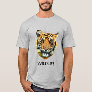 T-shirt met gezicht van wilde tijger